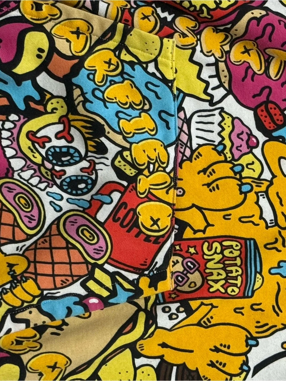 H&M White Garfield Hoodie with Cartoon Accents Boys 16-18
